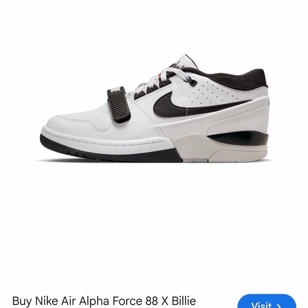 Nike Air Alpha Force 88 Sneakers in White and Black size 7.5